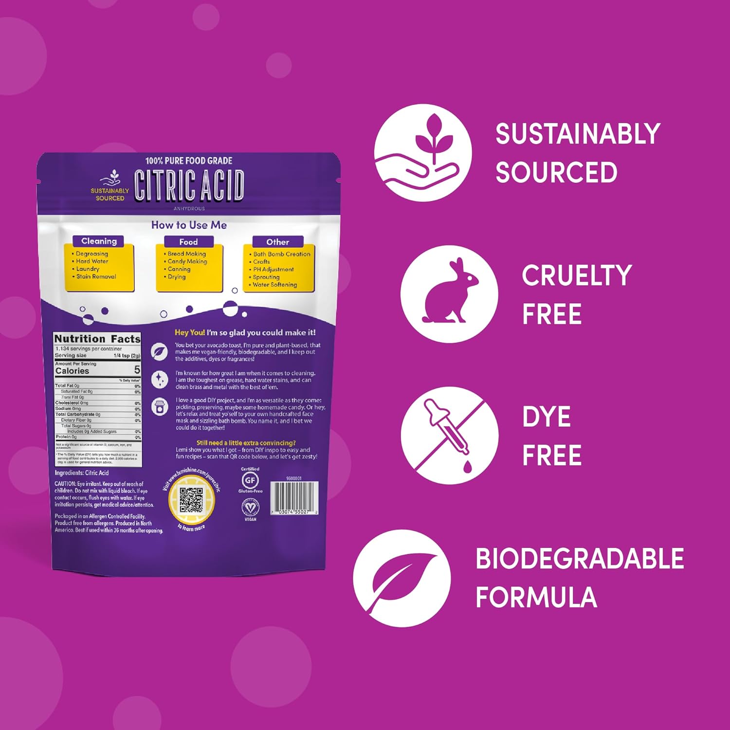 Lemi Shine 100 Citric Acid Powder 5 lb Bag