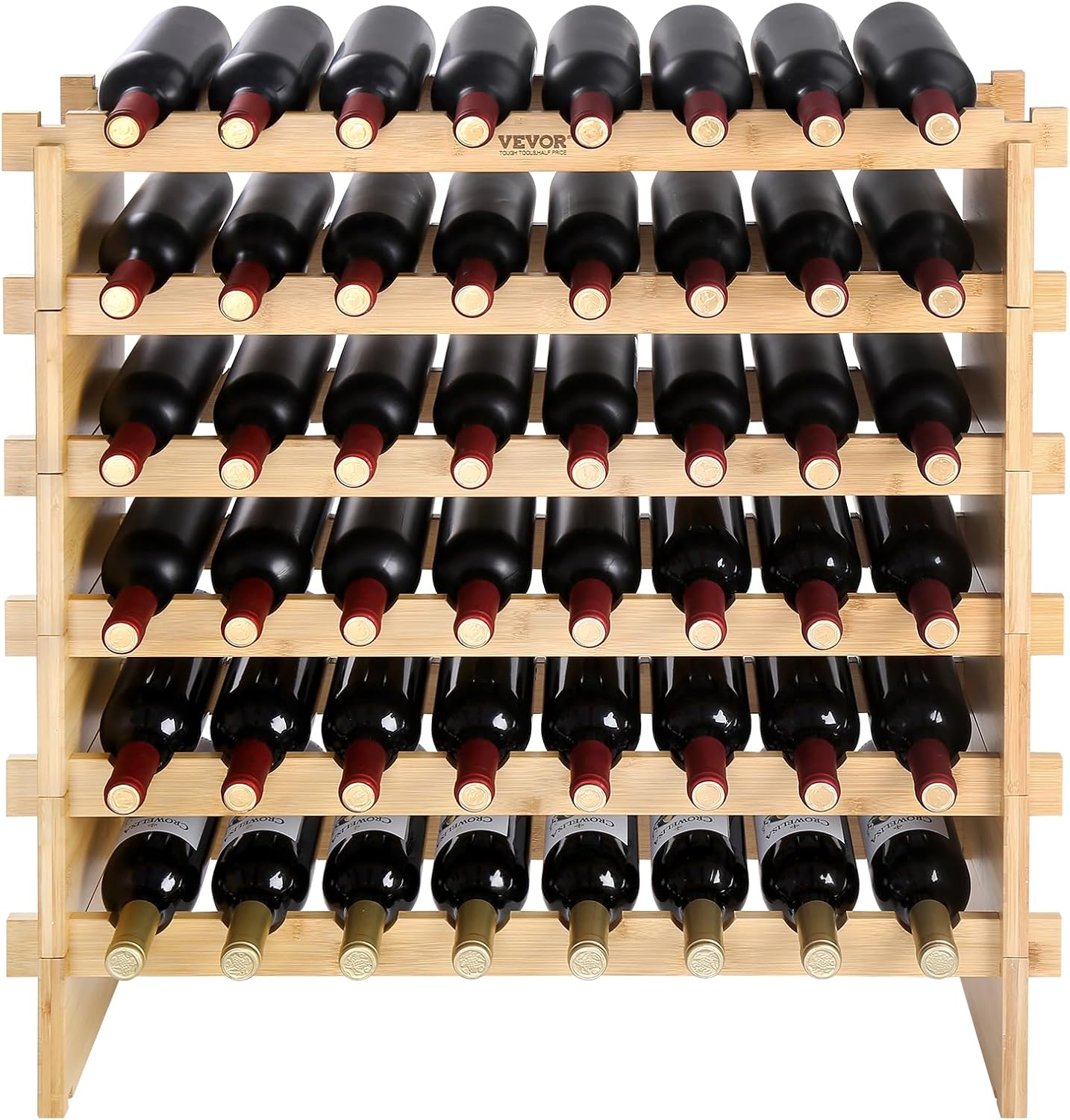 VEVOR 6-Tier Bamboo Wine Rack for 48 Bottles