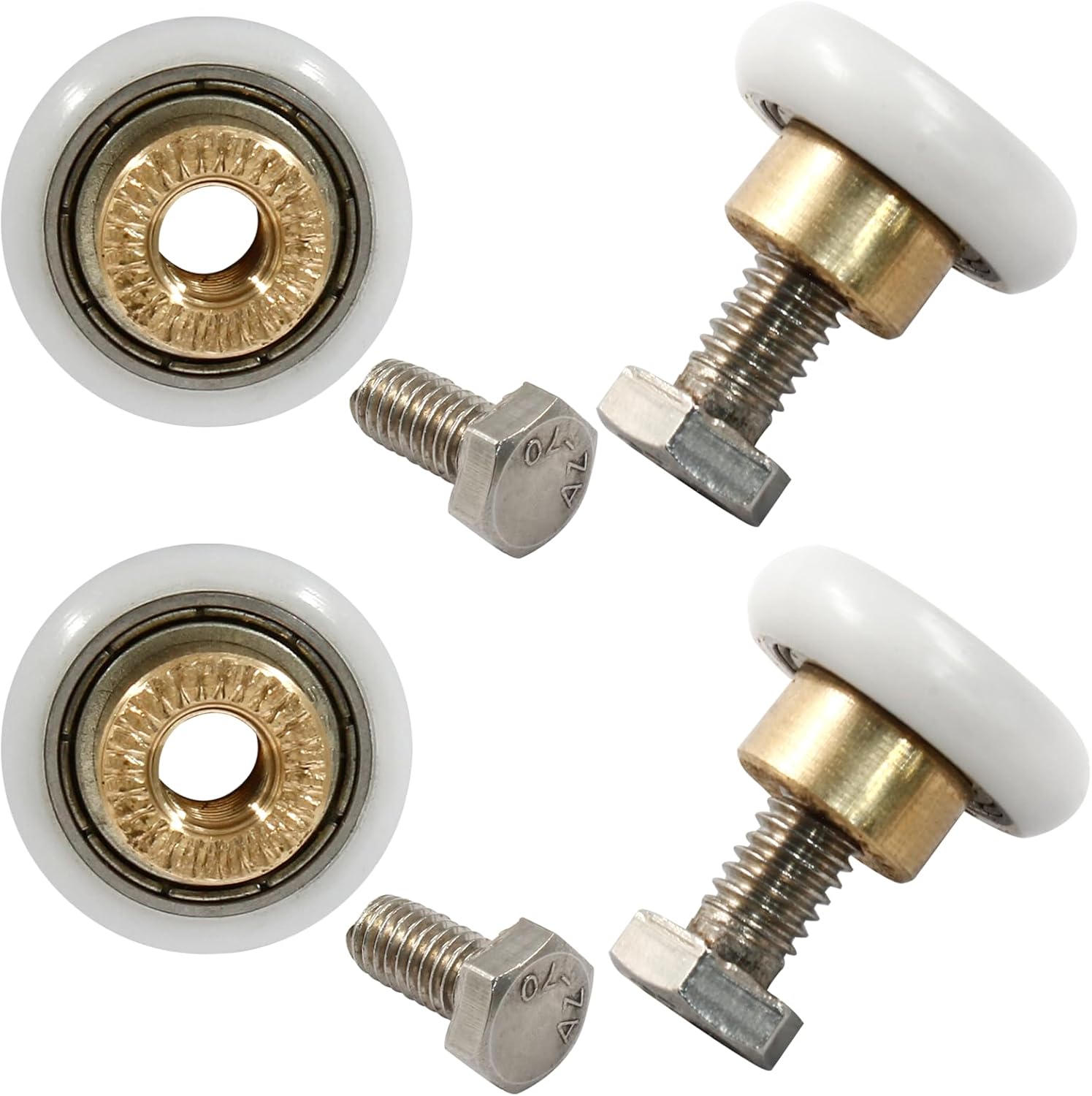 8 Pcs 20mm Shower Door Wheels Rollers Runners with Box
