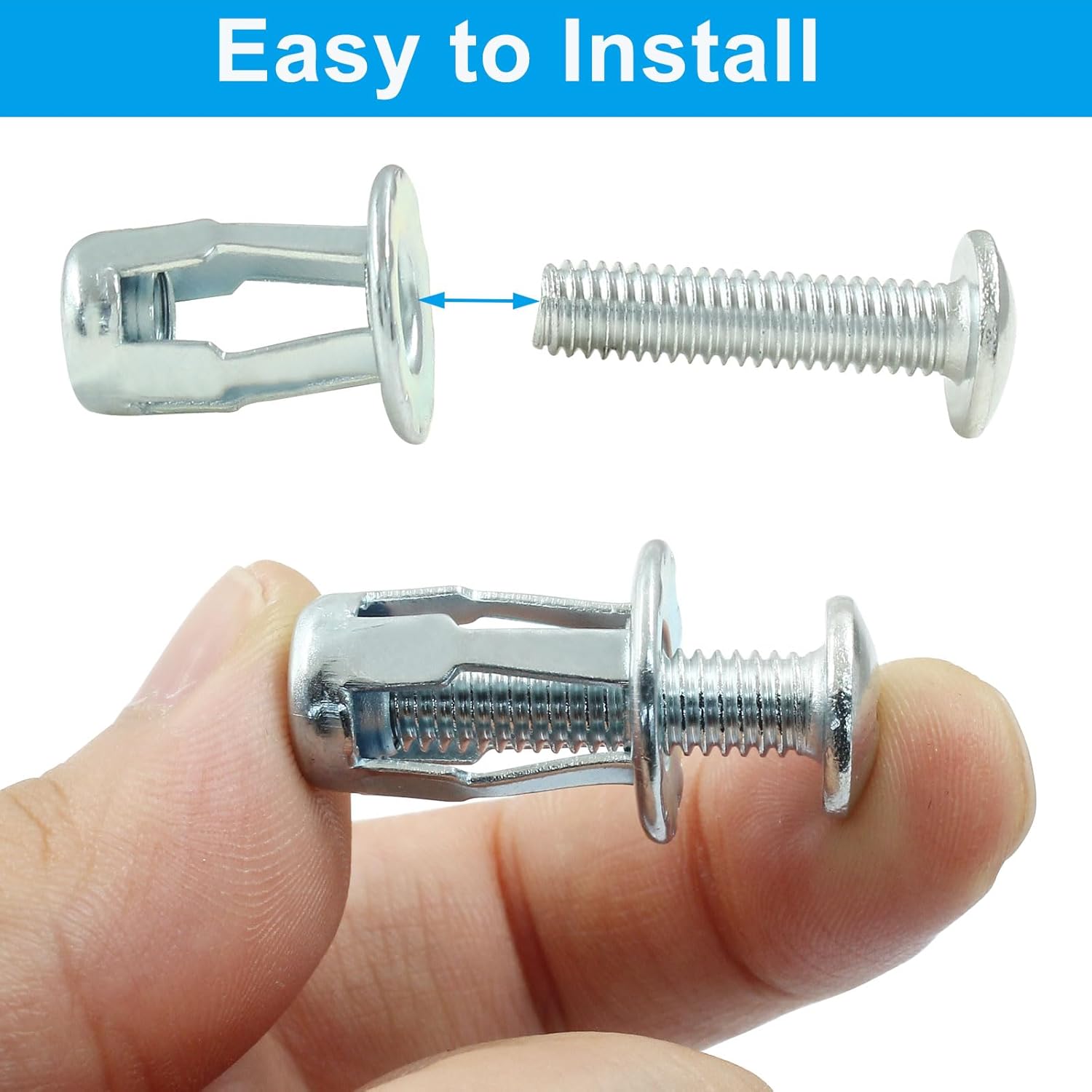 20 Pcs M6 Hollow Wall Anchors for DIY and Heavy Use