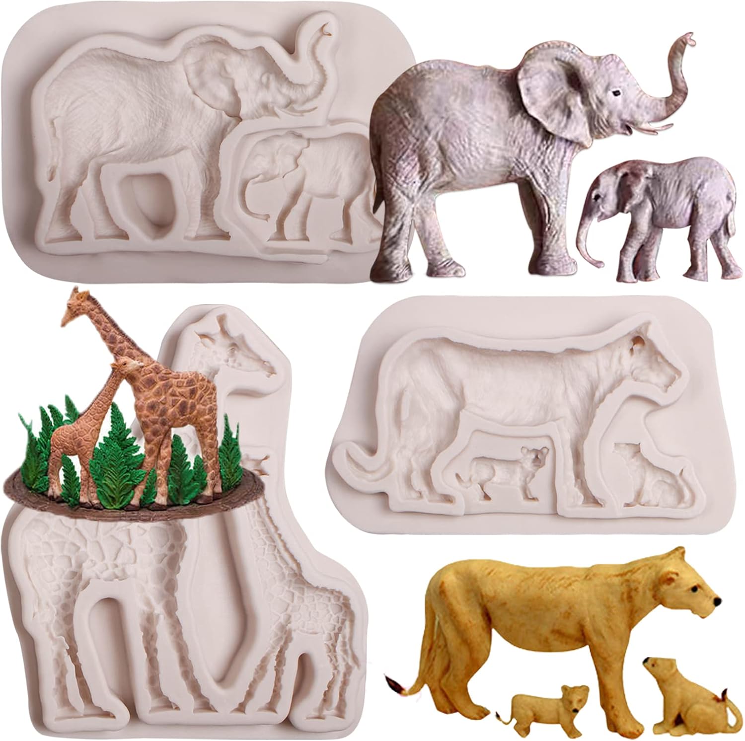 Xcake Lcook Elephant Silicone Fondant Mold Set