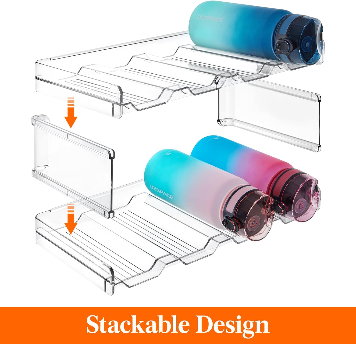 Lifewit Stackable Water Bottle Organizer 3Pack 1