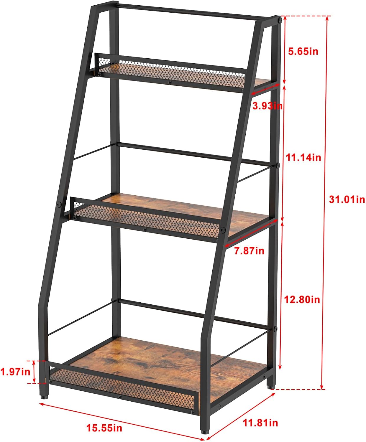 3-Tier Trapezoid Liquor Stand for Home Bar