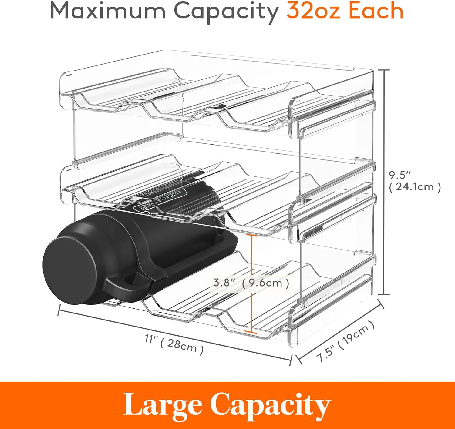 Lifewit Stackable Water Bottle Organizer 3Pack