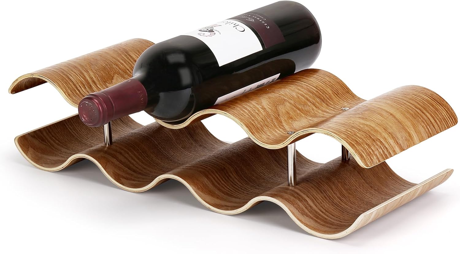 VAlinks 2 Tier 7 Bottle Wave Willow Wine Rack