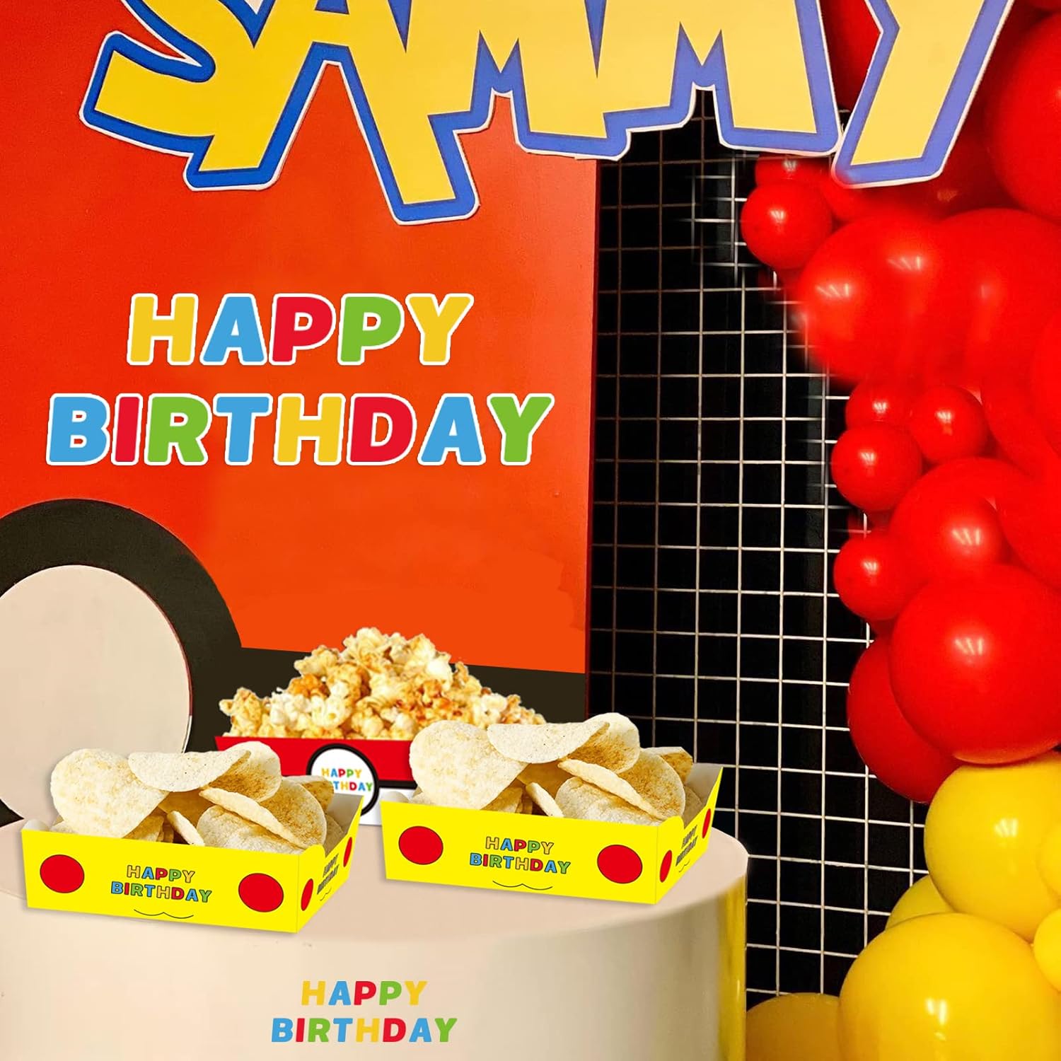 Cartoon Theme Paper Food Trays 24pcs for Anime Party