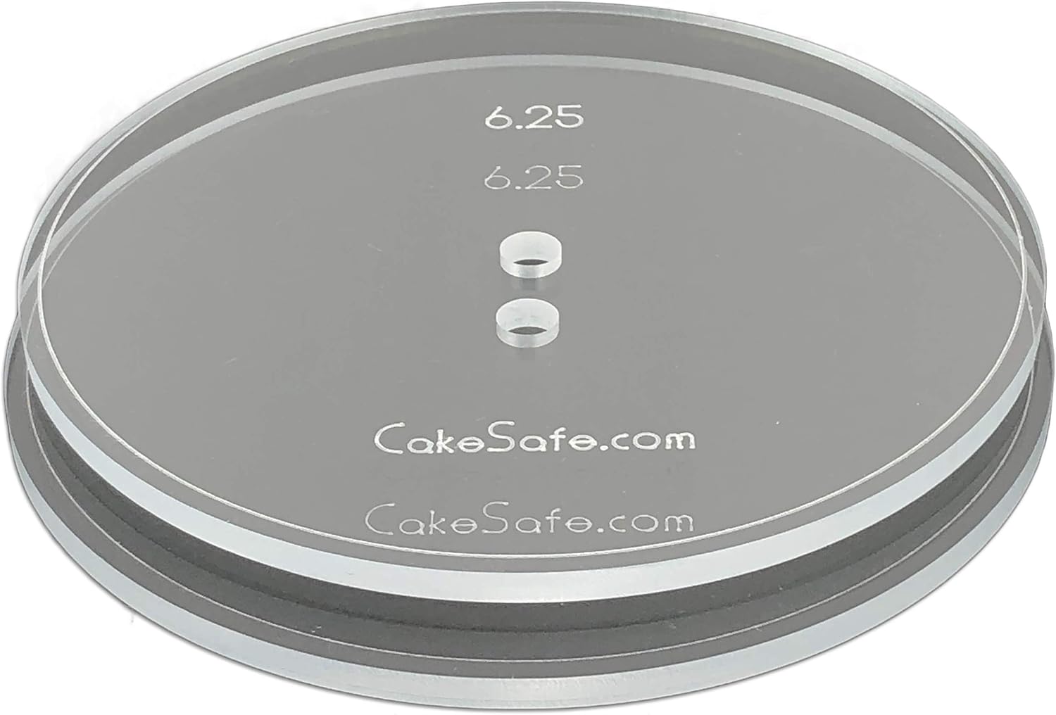 CAKESAFE 2 x 625 Inch Clear Acrylic Disks