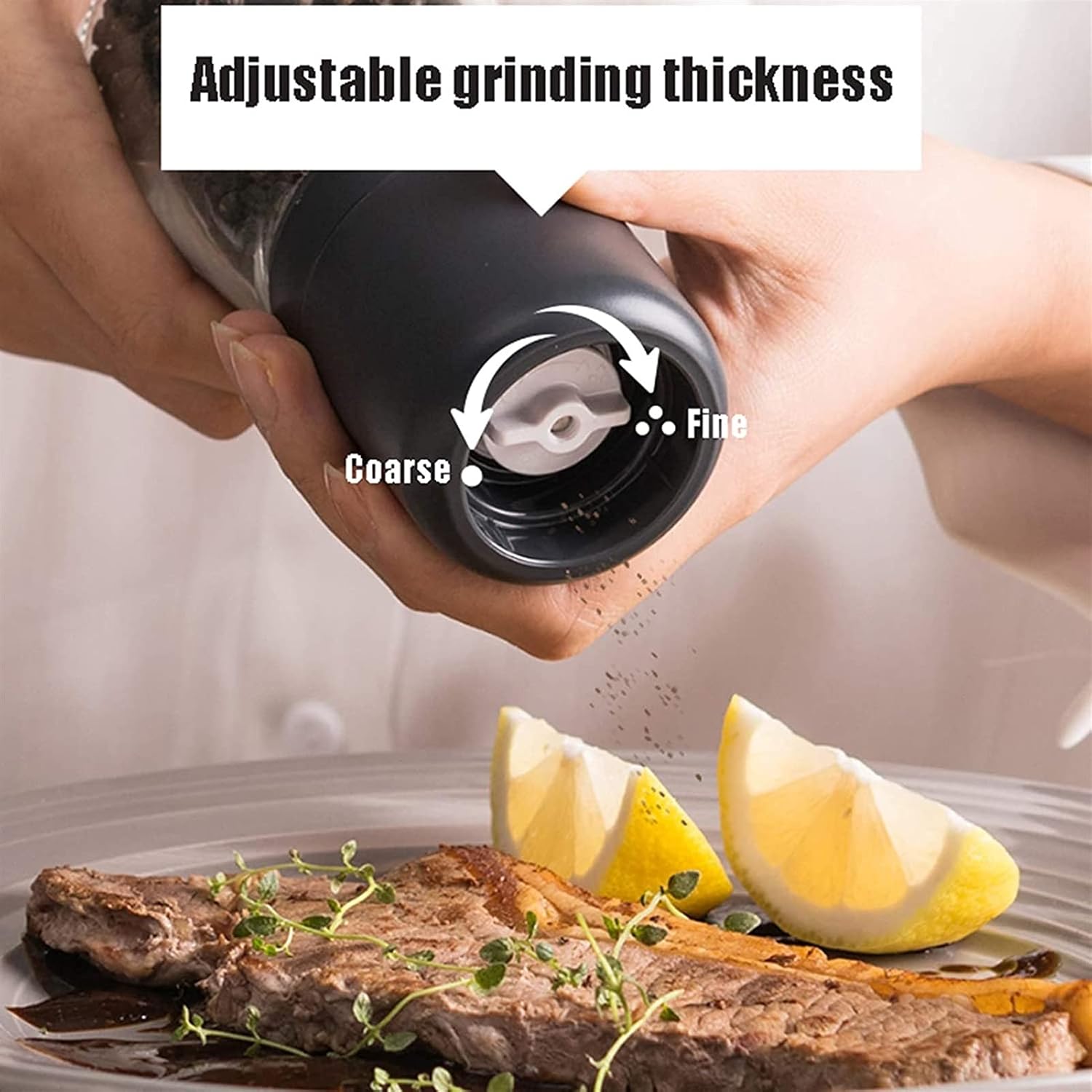 Ceramic Salt and Pepper Grinders Set 2Pcs