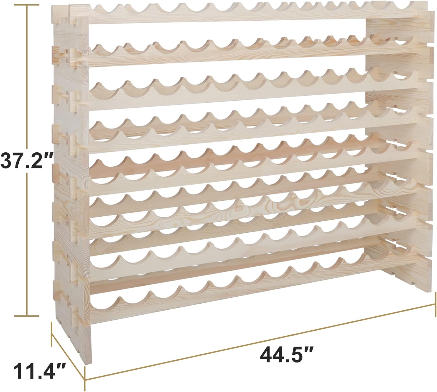 Smartxchoices 96-Bottle Modular Wine Rack 8-Tier Freestanding Display Holder