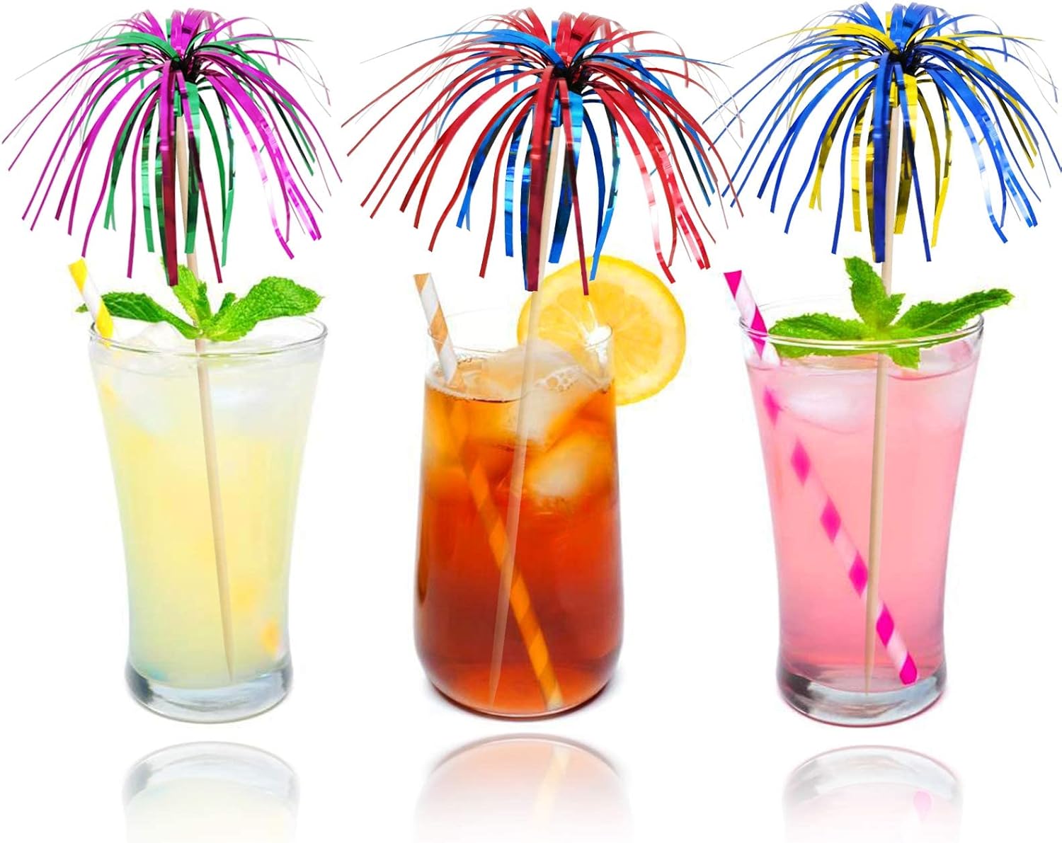 BLUE TOP Frill Firework Cocktail Picks 200 PCS 9 Inch
