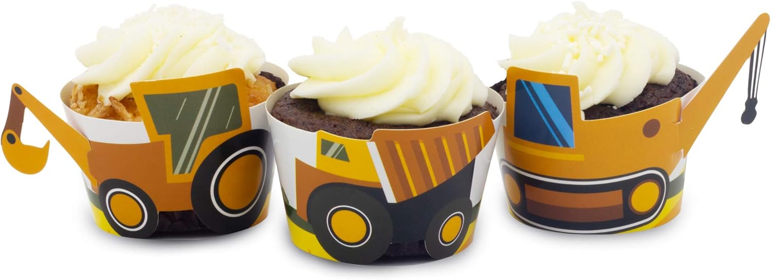 Pop Fizz Designs Construction Cupcake Wrappers Set of 24