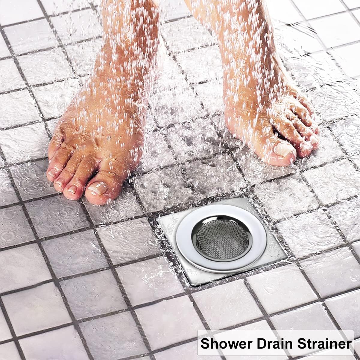 Seatery 150 Bathtub Strainer with Hair Catcher - Stainless Steel Pack of 2