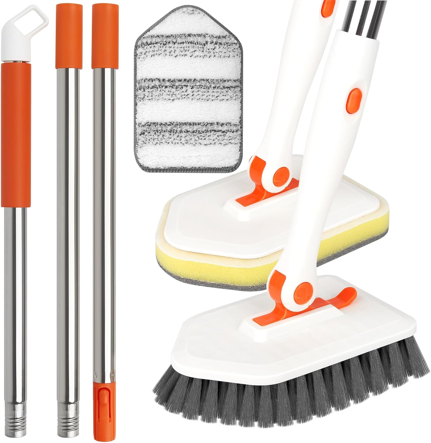 MOSEN 3 in 1 Long Handle Scrub Brush Set