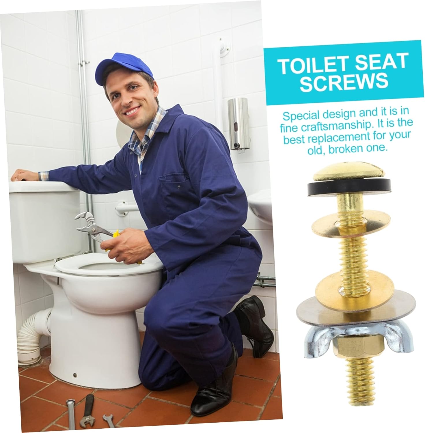Universal 4 Pcs Toilet Seat Bolts Screws Accessories