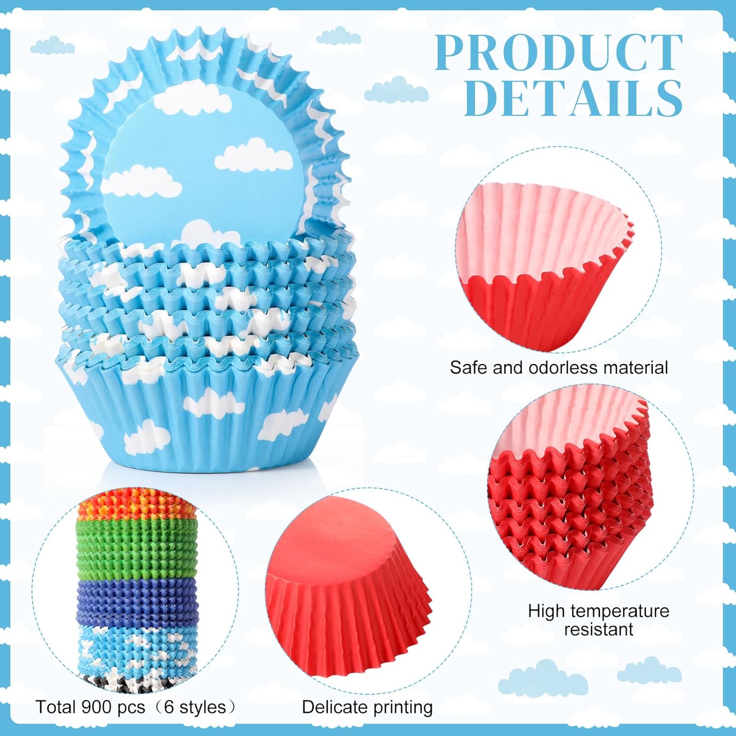 Vesici 900 Count Cartoon Game Cupcake Liners