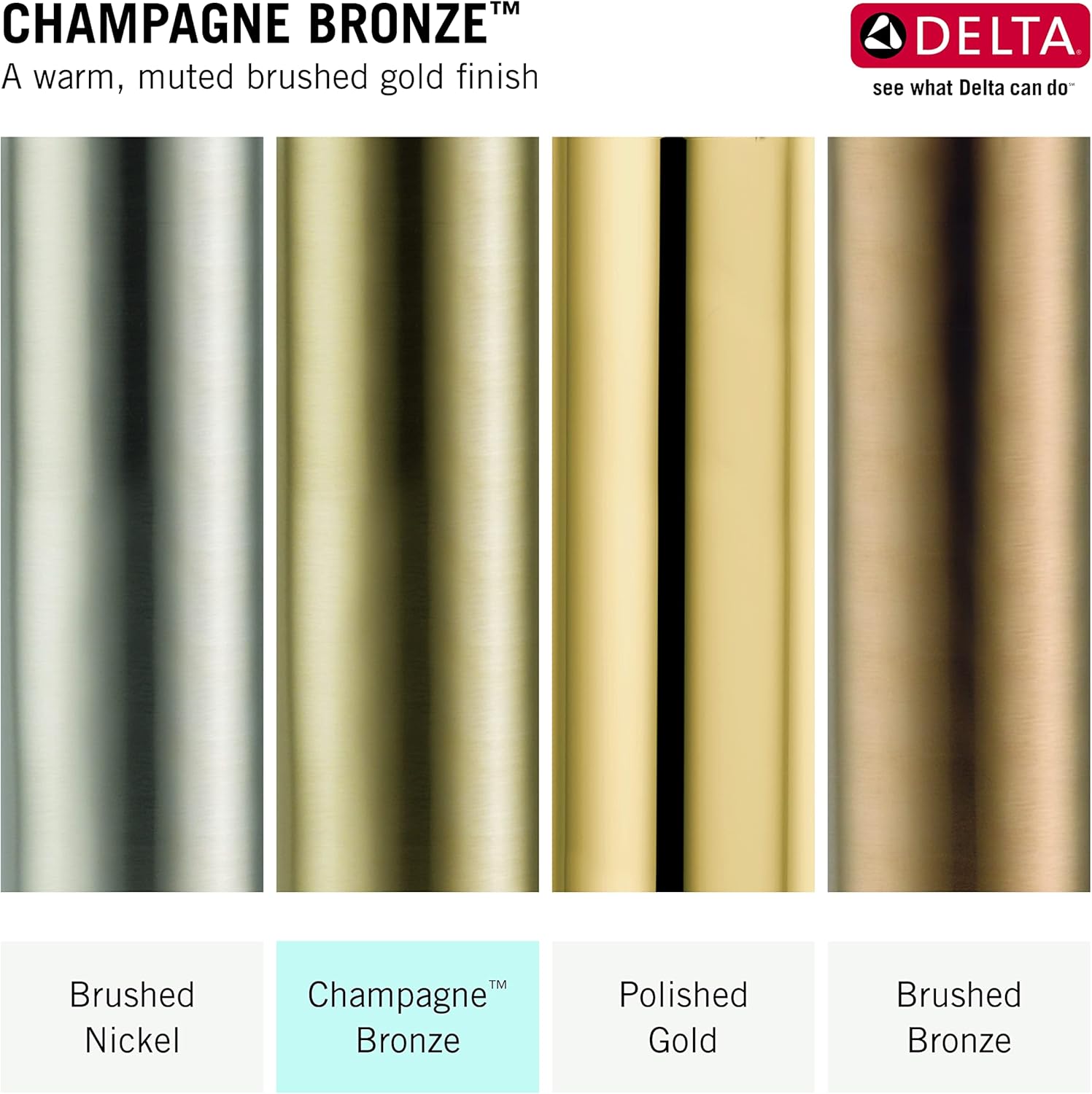 Delta 10-Inch Raincan Handheld Shower Combo - Champagne Bronze 75527-CZ