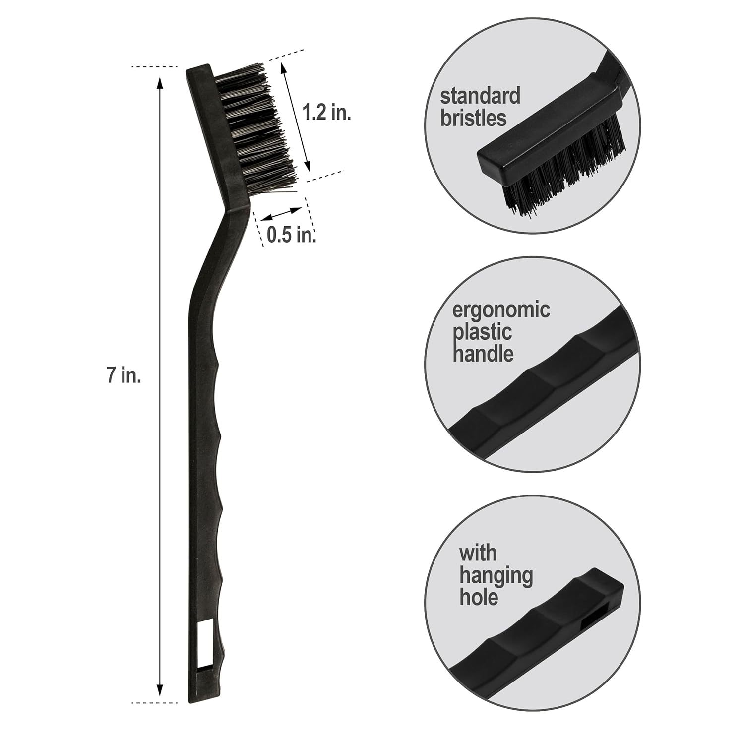 6Pcs Wire Brush Set for Rust and Dirt Removal 1