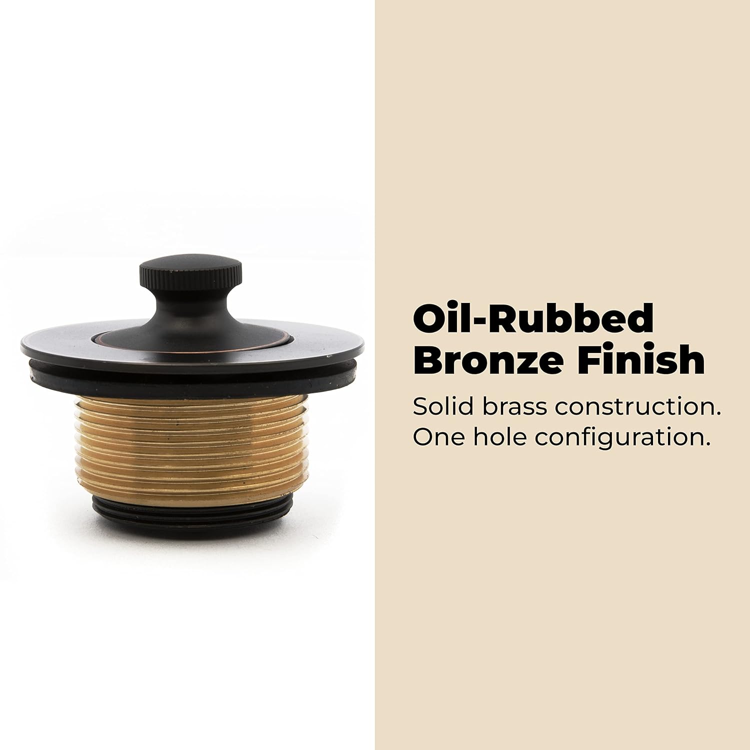 Dorence Oil Rubbed Bronze Tub Drain Stopper Kit 1
