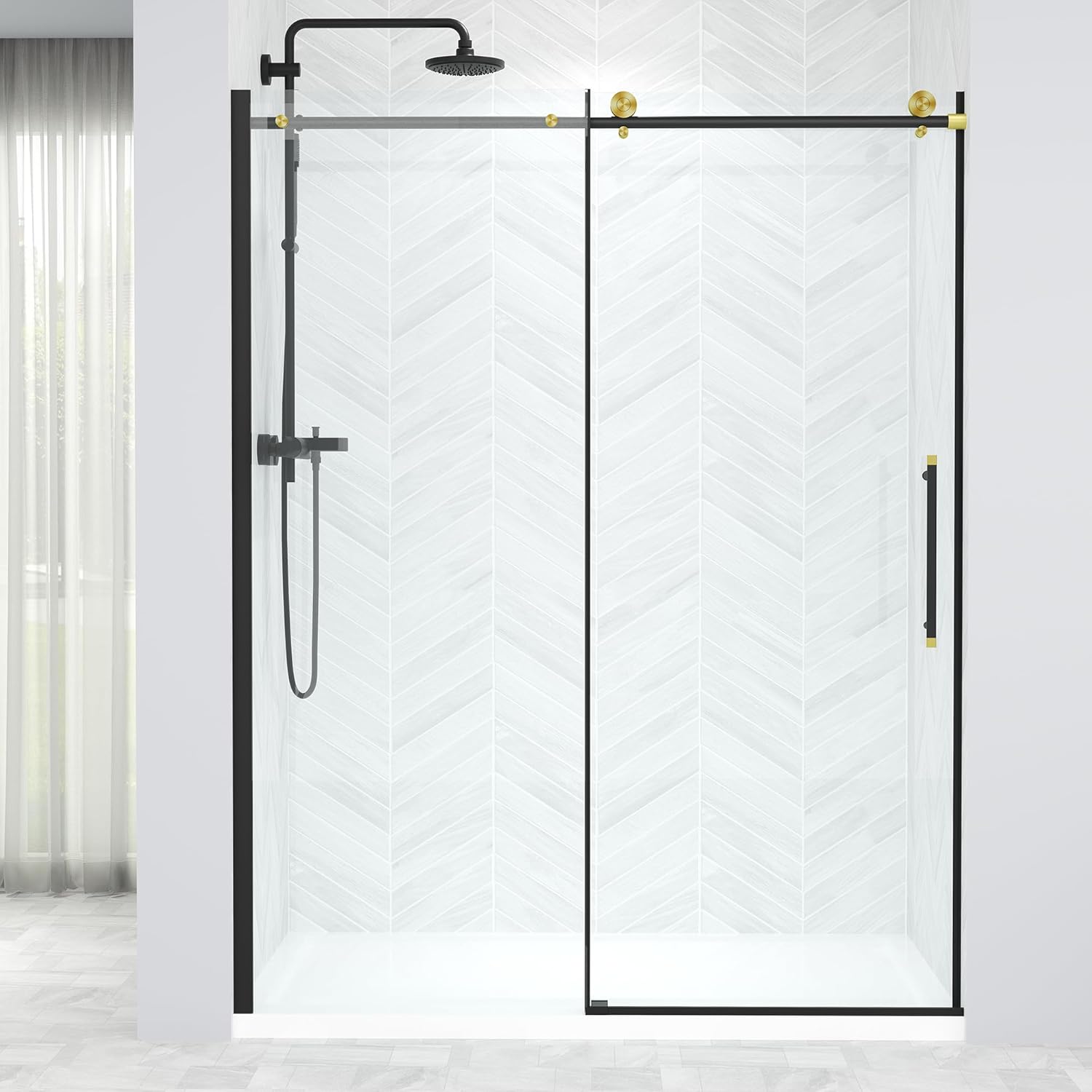 ENSO SENKA Frameless Shower Door 56-60 x 76