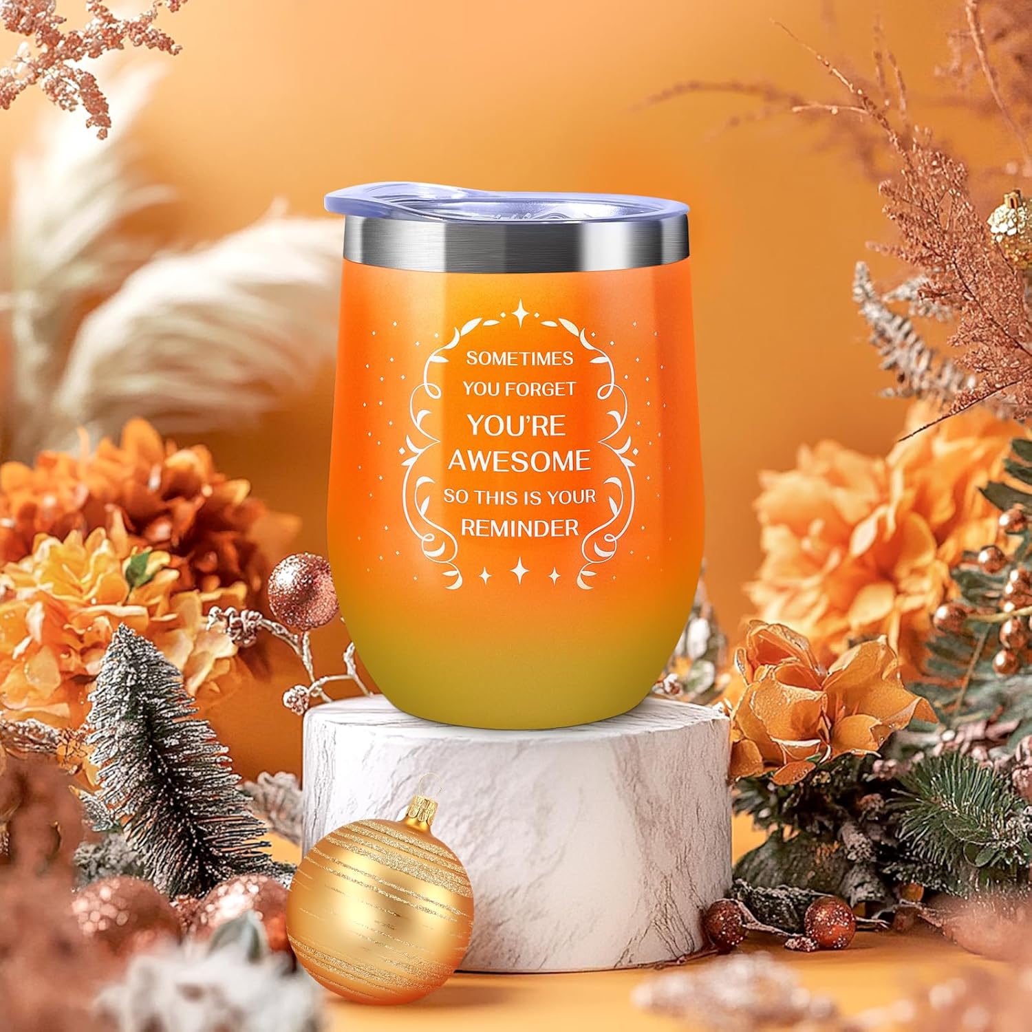 TRSILLE Orange Spa Basket with Luxury Flannel Blanket