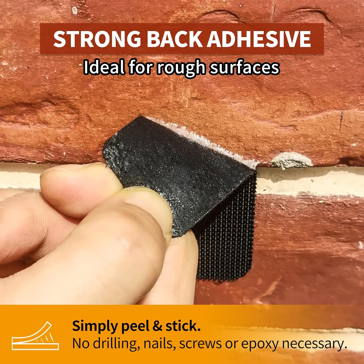 30 Sets Heavy Duty Hook Loop Strips with Strong Adhesive