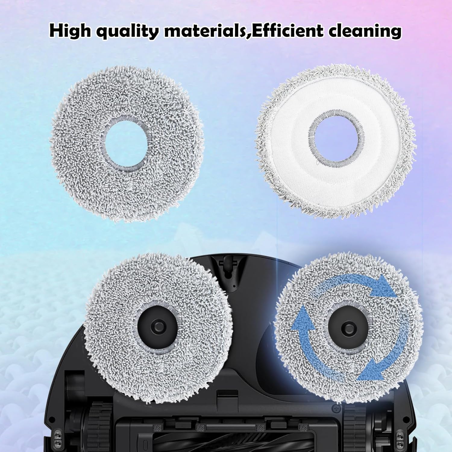 VIEWALL 8 Pack Reusable Microfiber Mop Cloth
