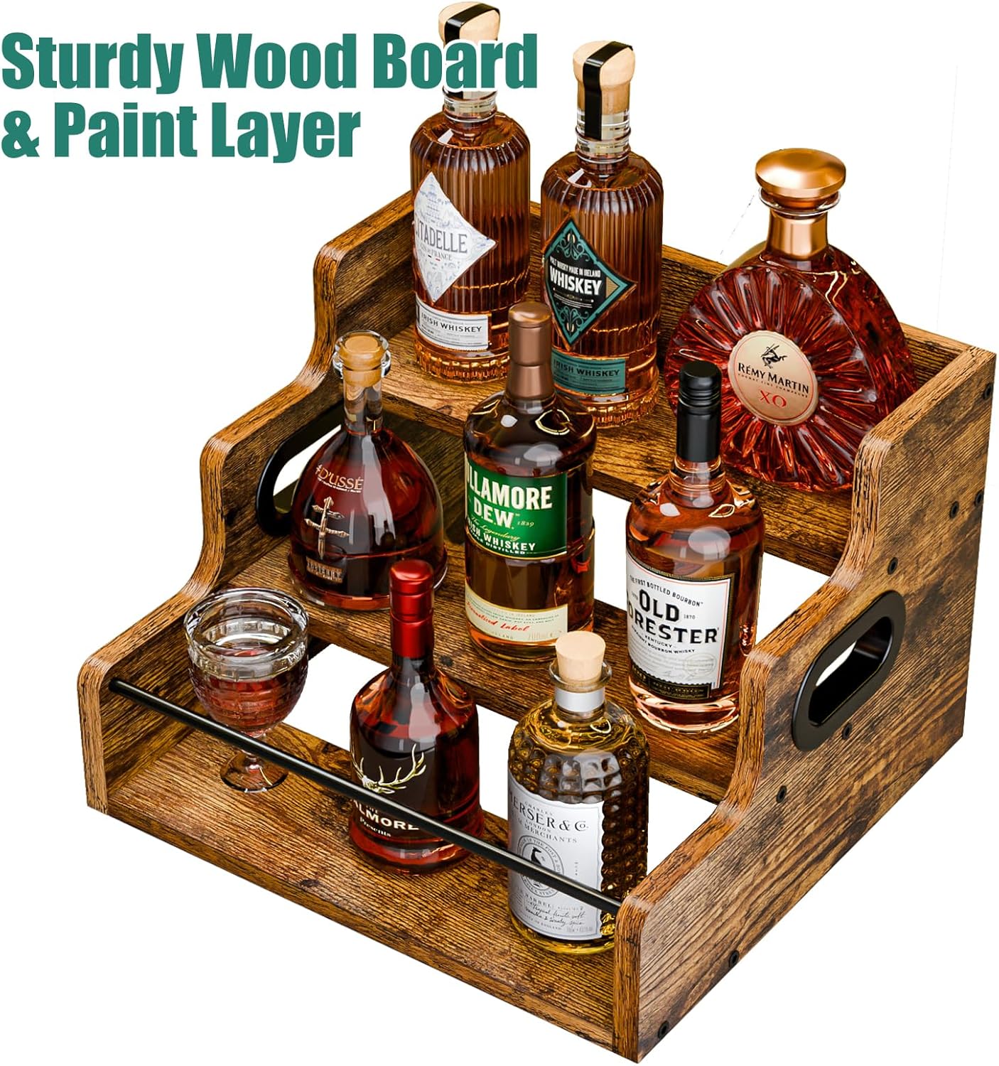 KLM 3-Tier Liquor Display Wine Rack Shelf Organizer