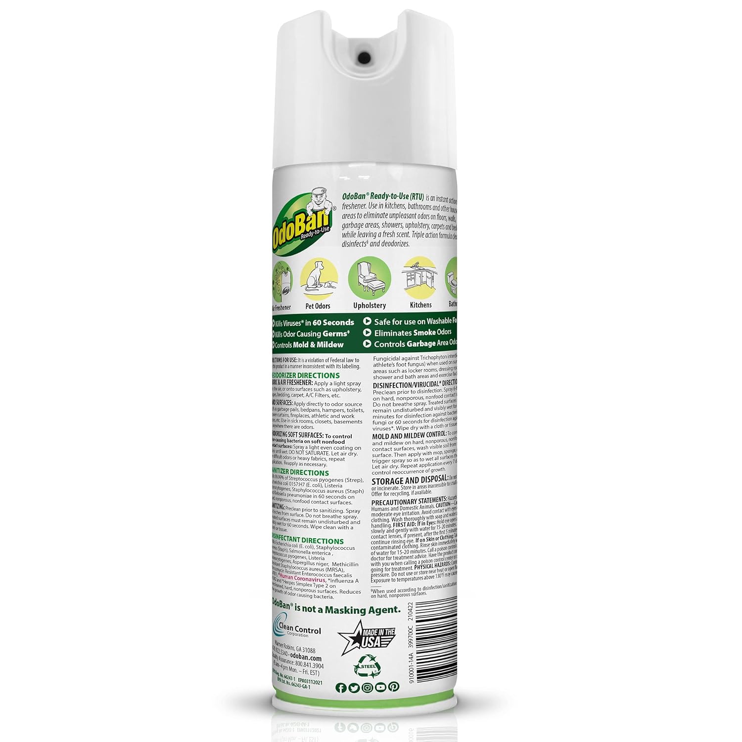 OdoBan Ready-to-Use Disinfectant and Odor Eliminator Set of 2