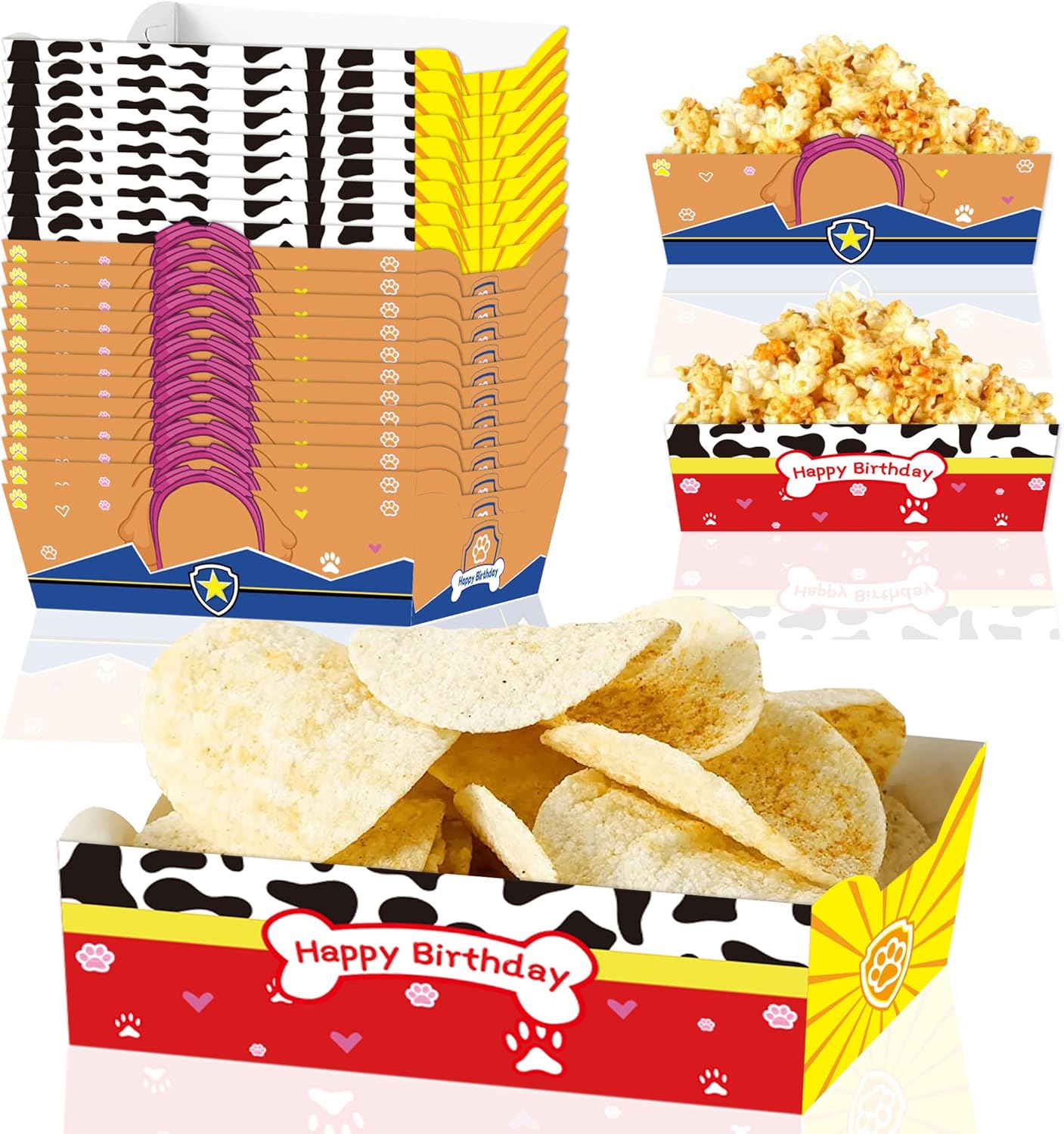 WEGYMER Cartoon Dog Serving Trays 24pcs