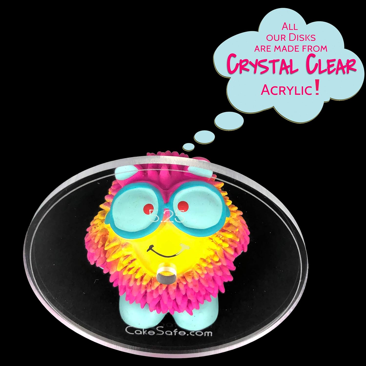 CAKESAFE 2-65 Inch Clear Acrylic Disks