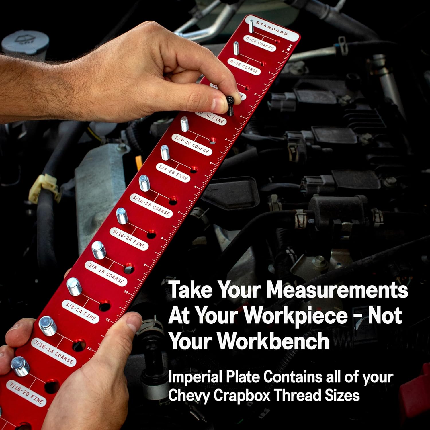 Identibolt PRO Thread Checker - 28 Sizes Metric Imperial Magnetic Mount