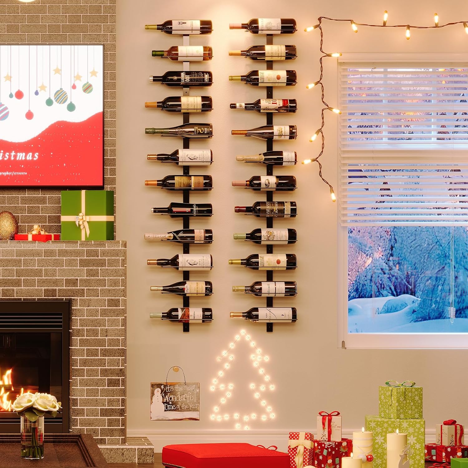 X-cosrack 12-Bottle Wall Wine Rack with Detachable Design