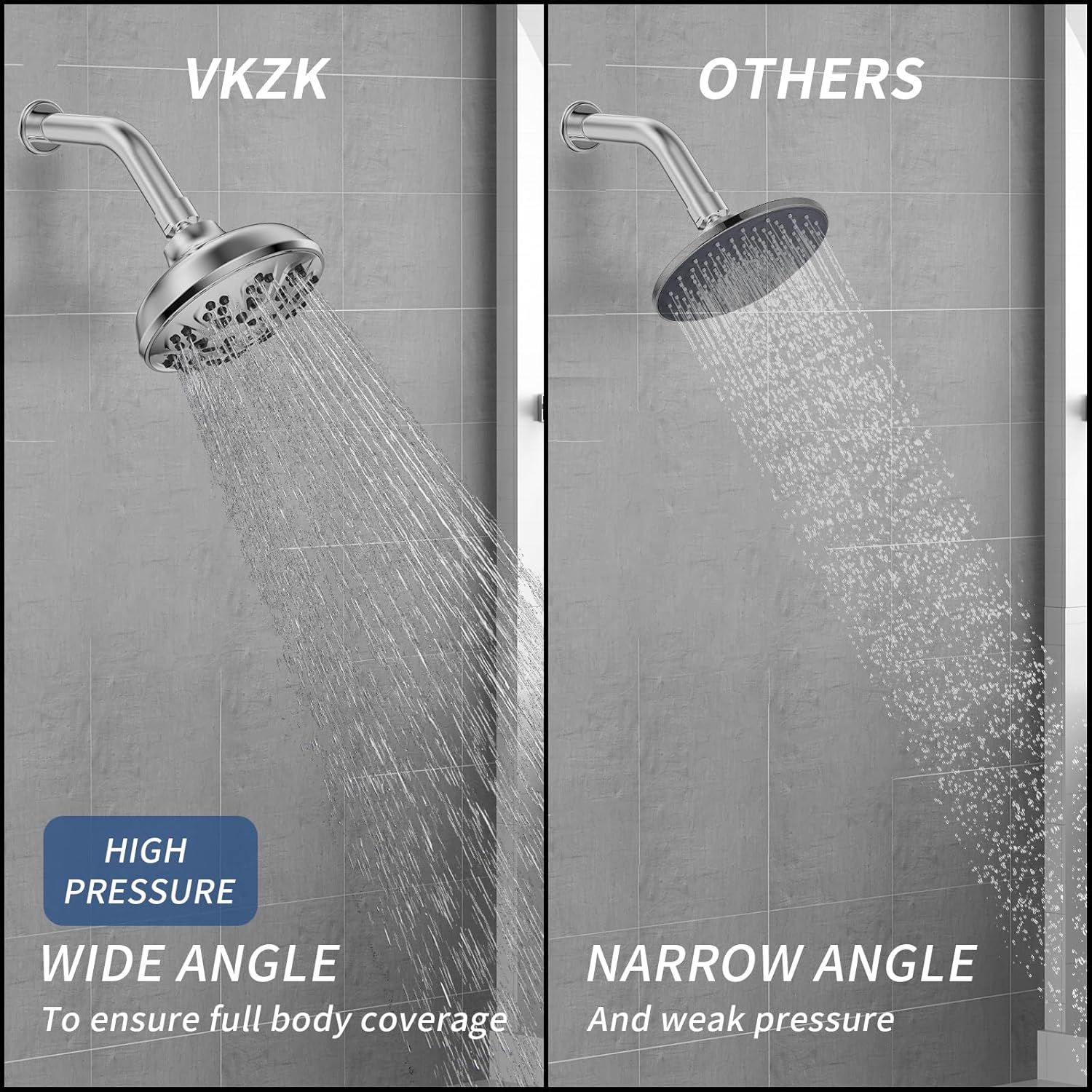 VKZK 10-Mode High Pressure Fixed Showerhead