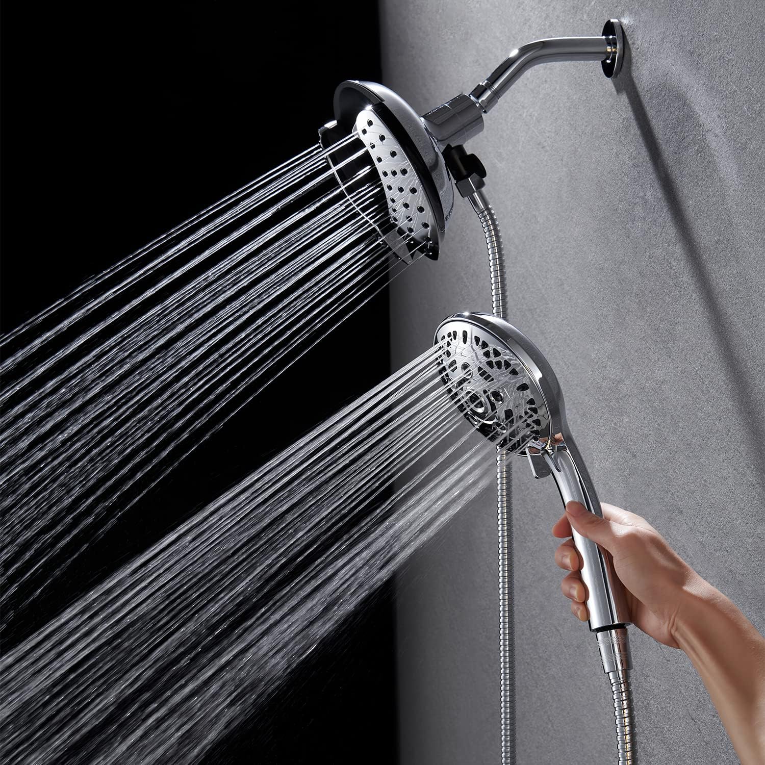 INAVAMZ 2-IN-1 High Pressure Handheld Shower Head with 59 Rotatable Hose