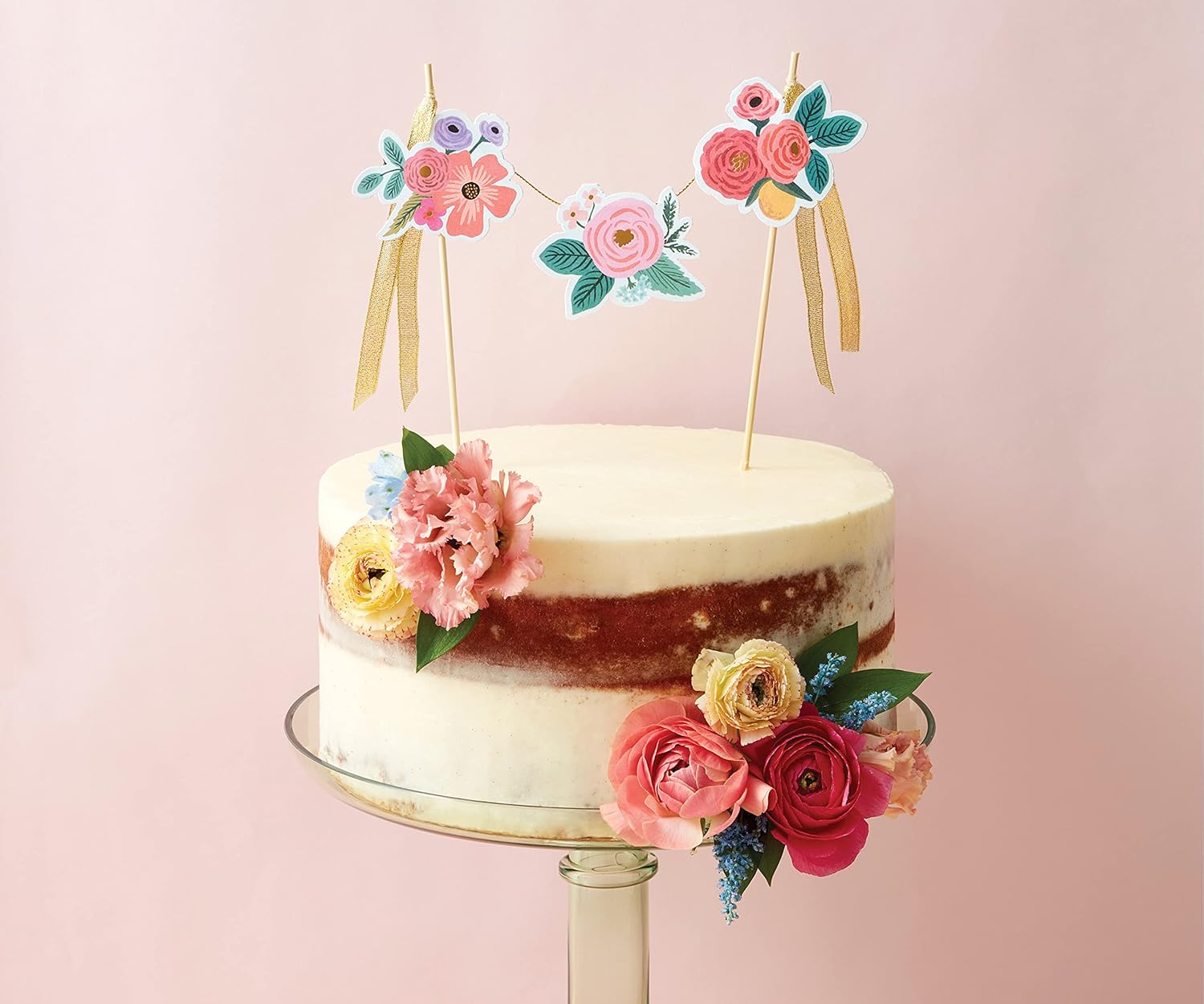 RIFLE PAPER CO Garden Party Cake Topper Reusable Decor