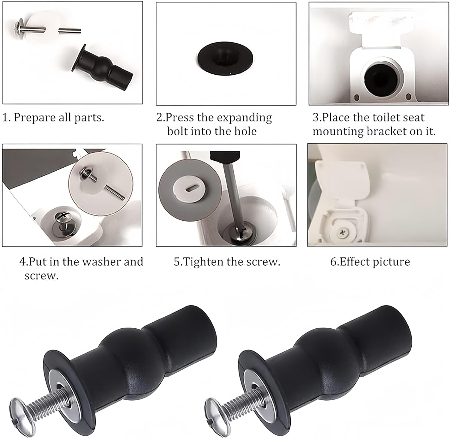 Wulikanhua Universal Toilet Seat Hinge Set