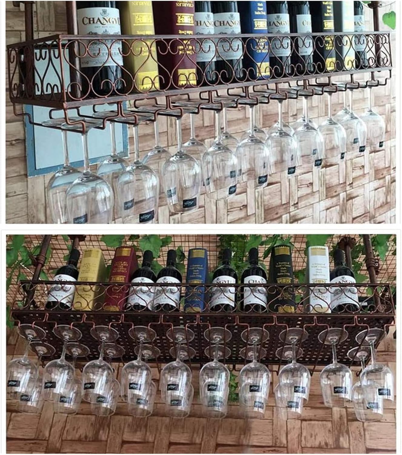 ALDEPO Wall-Mounted Wine Rack with Adjustable Height