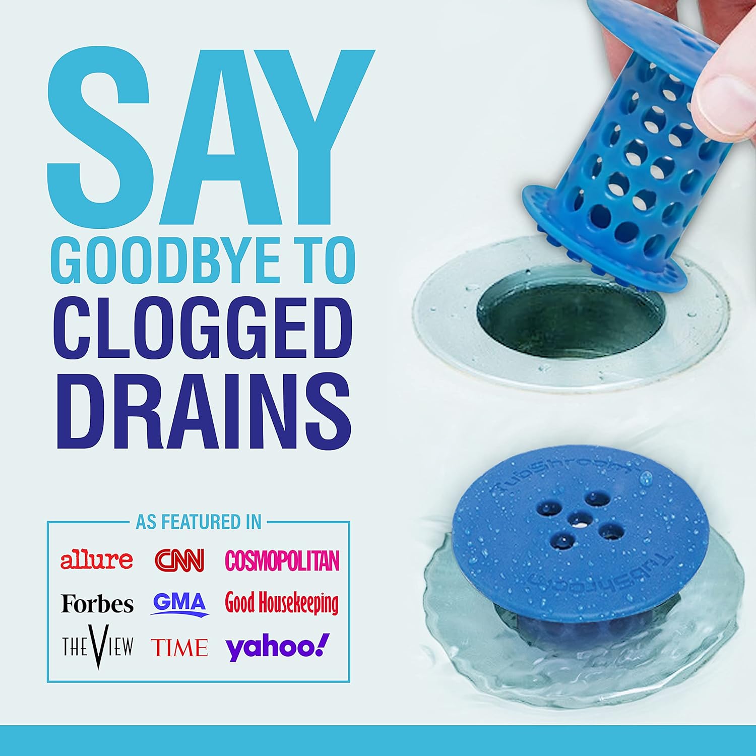 TubShroom Drain Protector Hair Catcher Blue