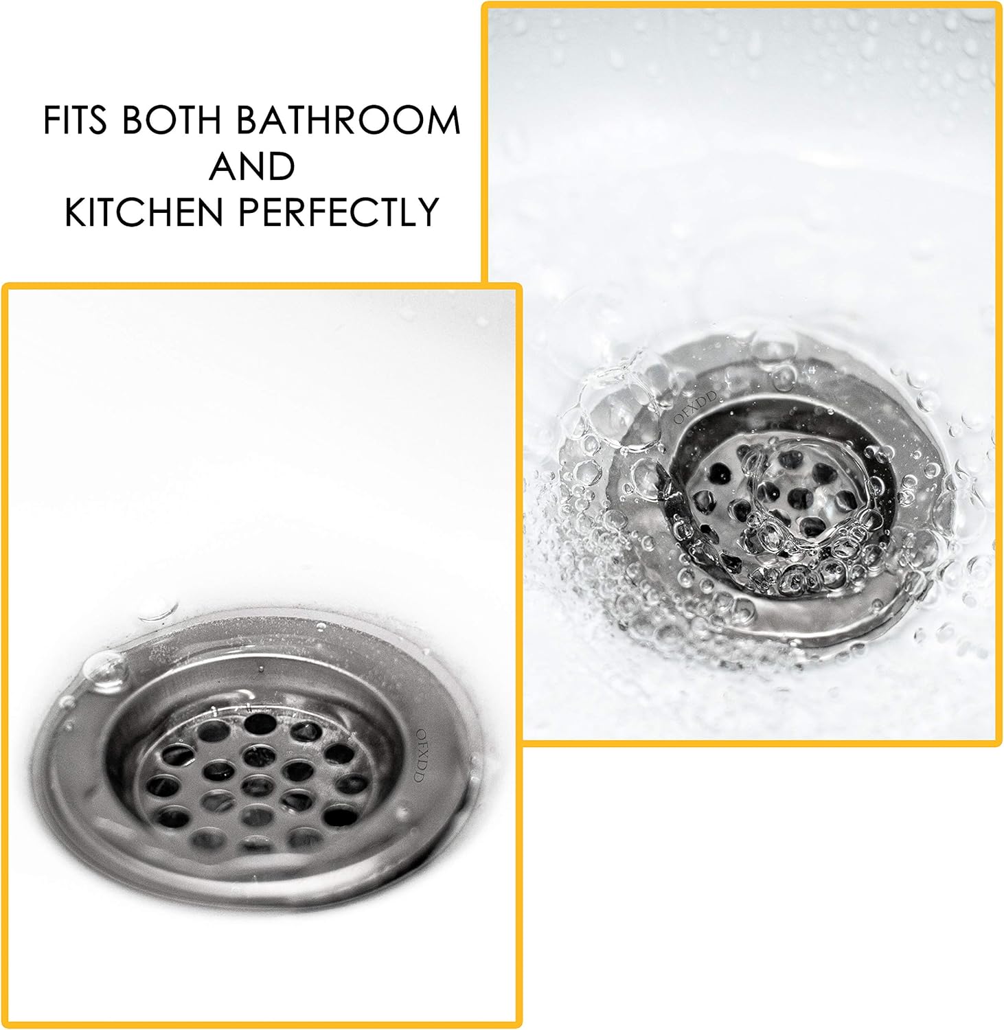 OFXDD Sink Hair Catcher 25 Modern Stainless Steel Drain Strainer