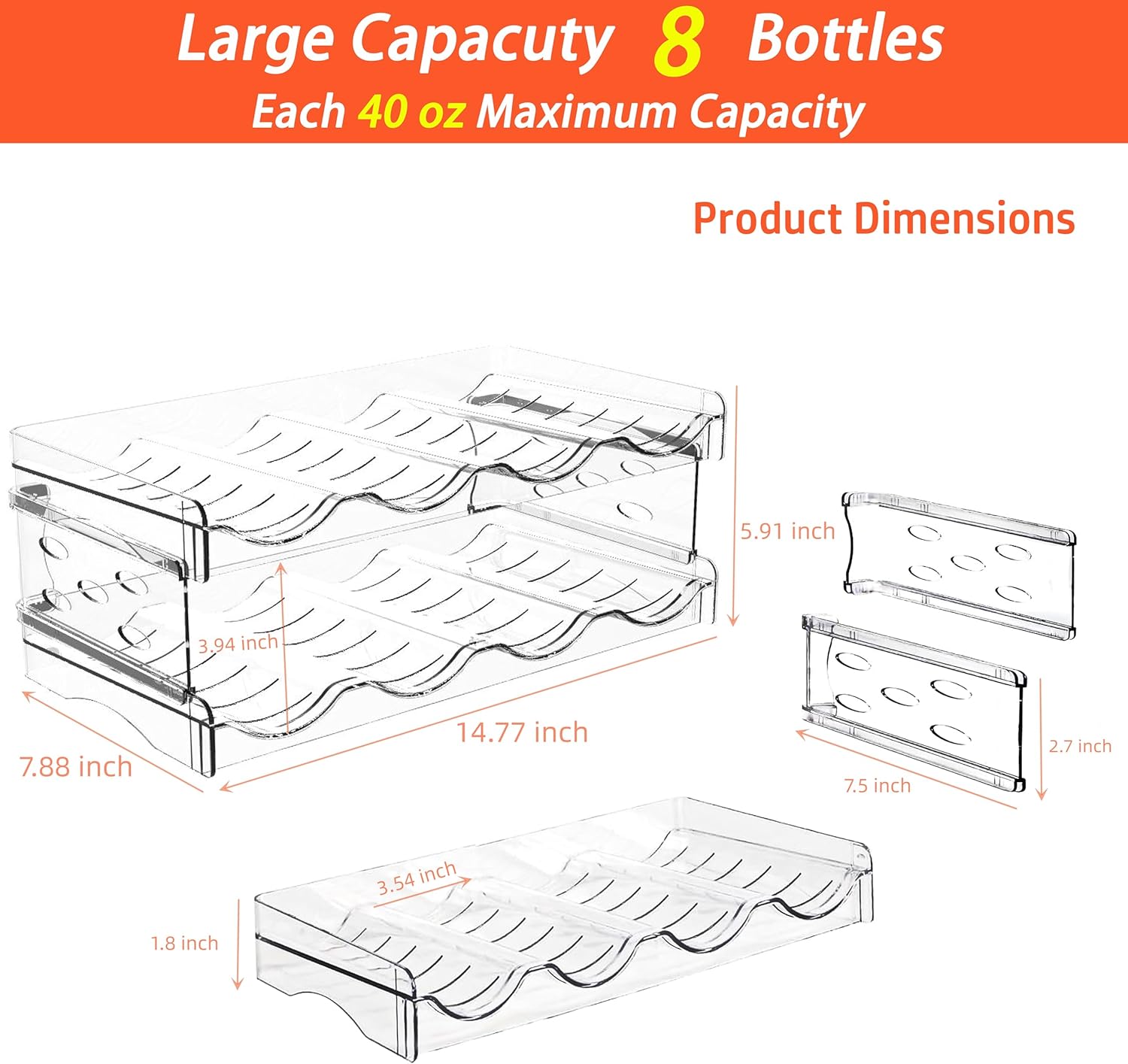 IEEK 2 Pack Stackable Wine and Water Bottle Holder
