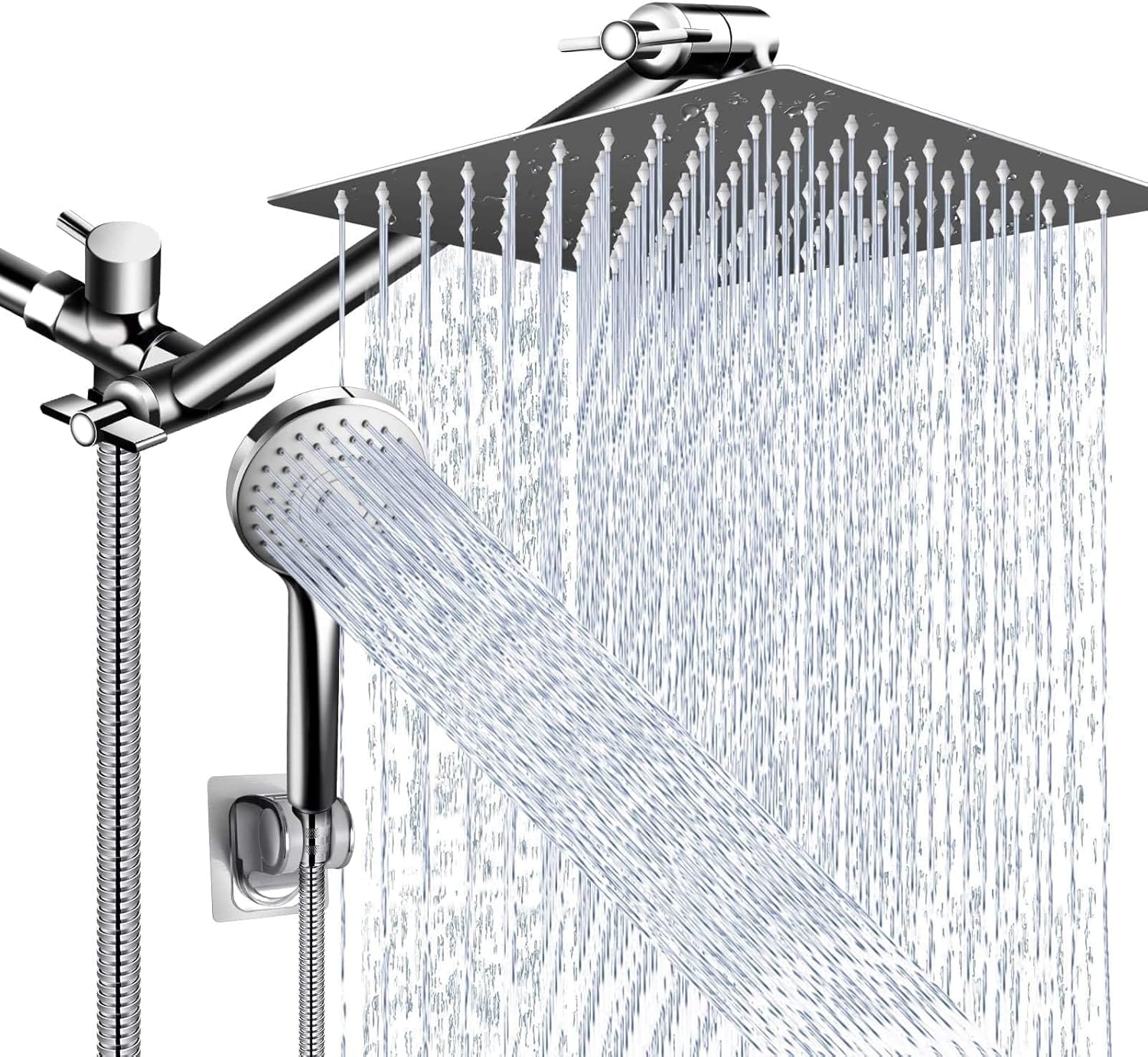 PinWin Shower Head Combo with 5 Settings and 11 Inch Arm 1