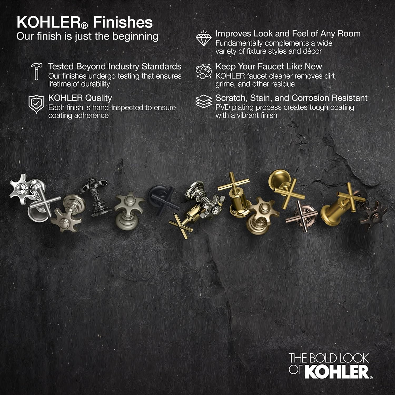 KOHLER 78385-2MB Brushed Moderne Brass Hardware