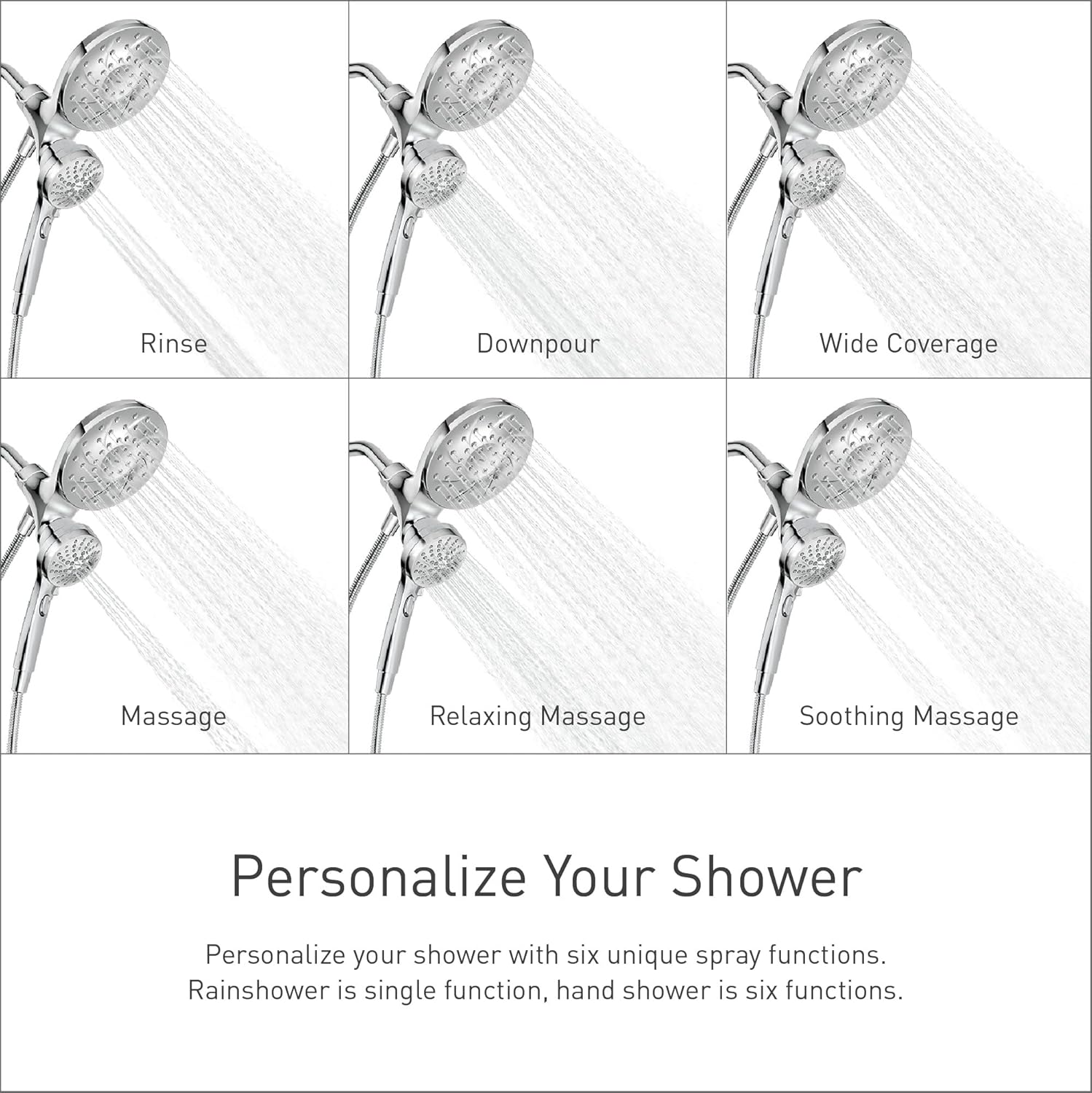 Moen Magnetix 25 GPM Chrome Handheld Rain Shower Head 2-in-1 Combo