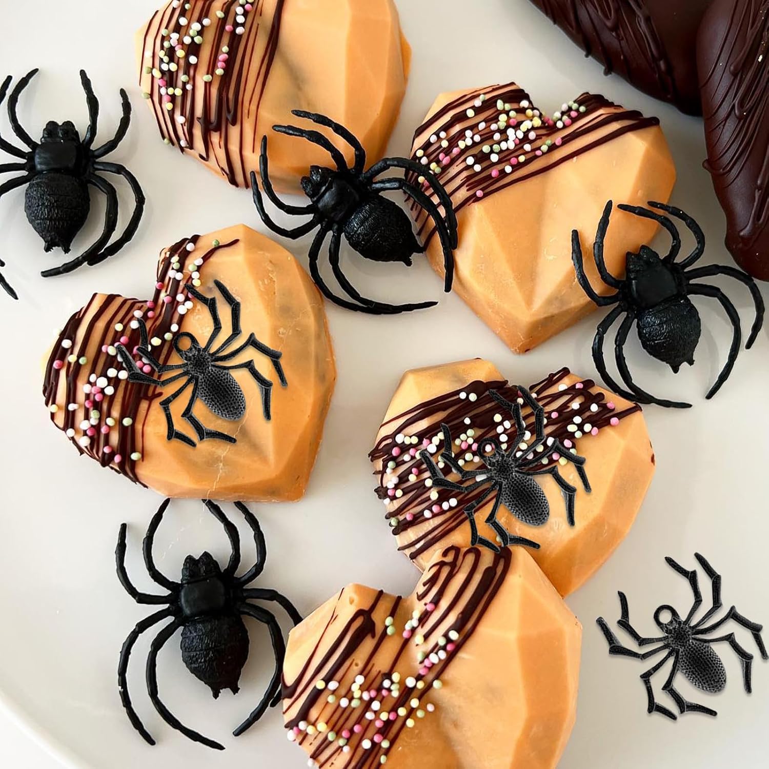Spider Fondant Mold 2 Pcs - Halloween Cake Decorating Silicone Molds