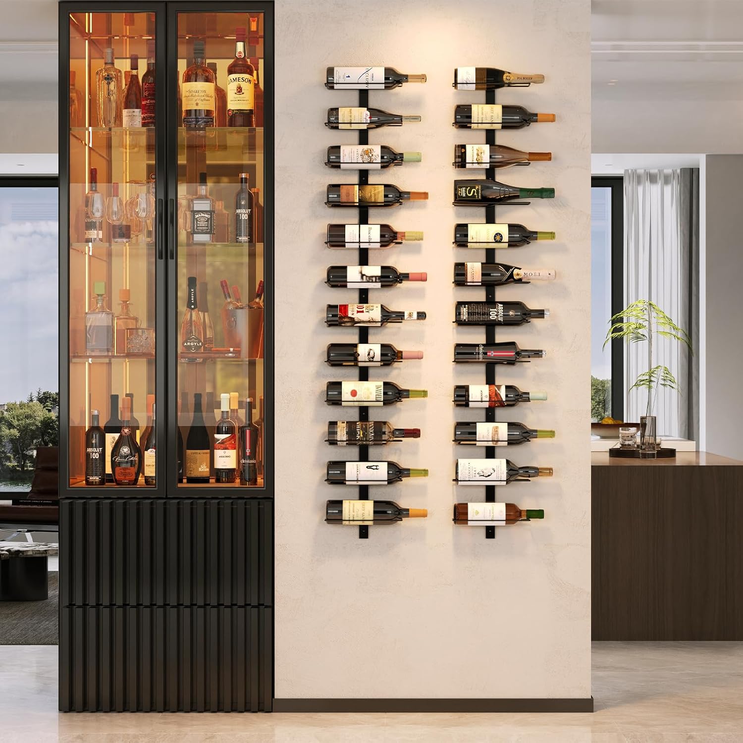 X-cosrack 24 Bottles Wall Mounted Wine Rack