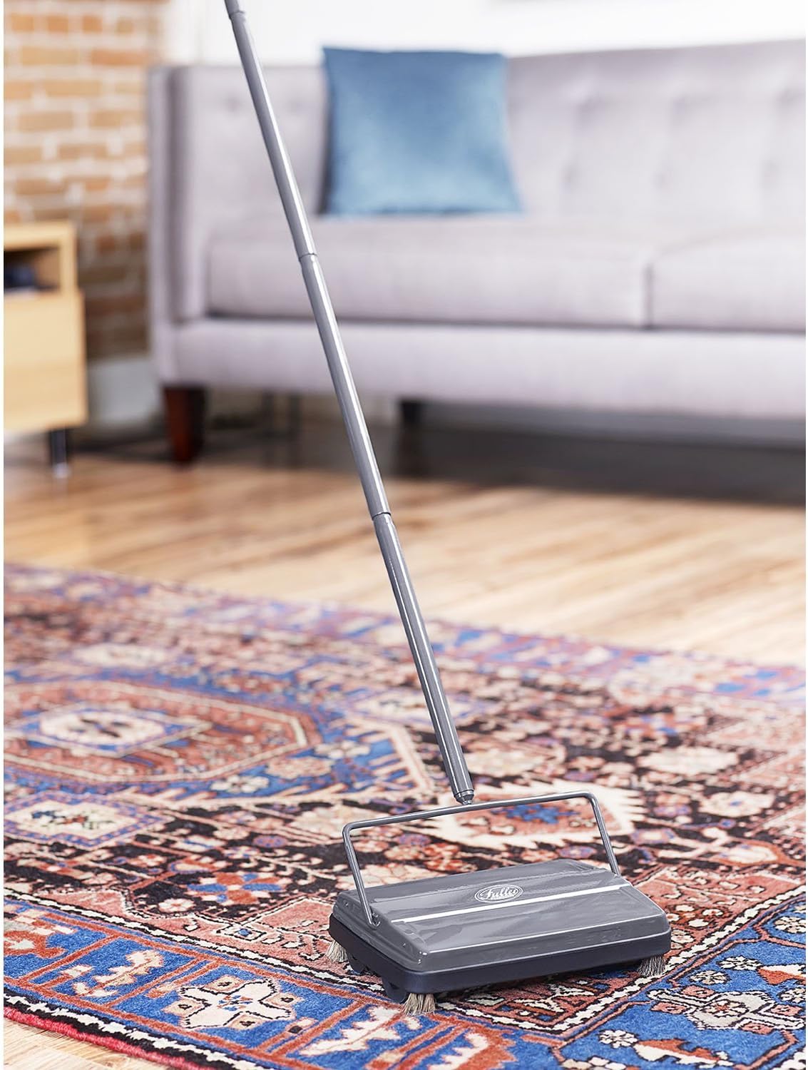 Fuller Brush Electrostatic Carpet Floor Sweeper - 9 Path - Lightweight - Gray
