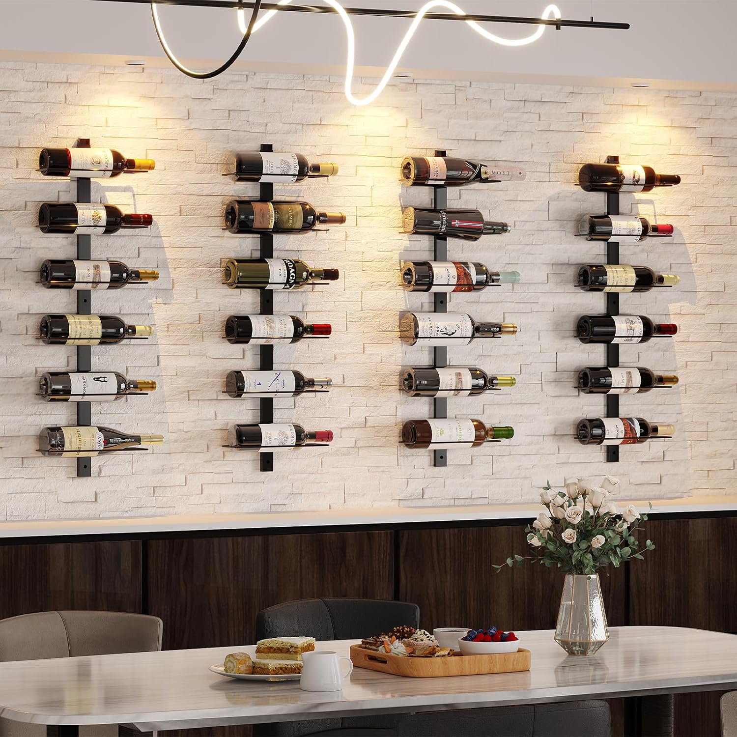 X-cosrack 24 Bottles Wall Mounted Wine Rack