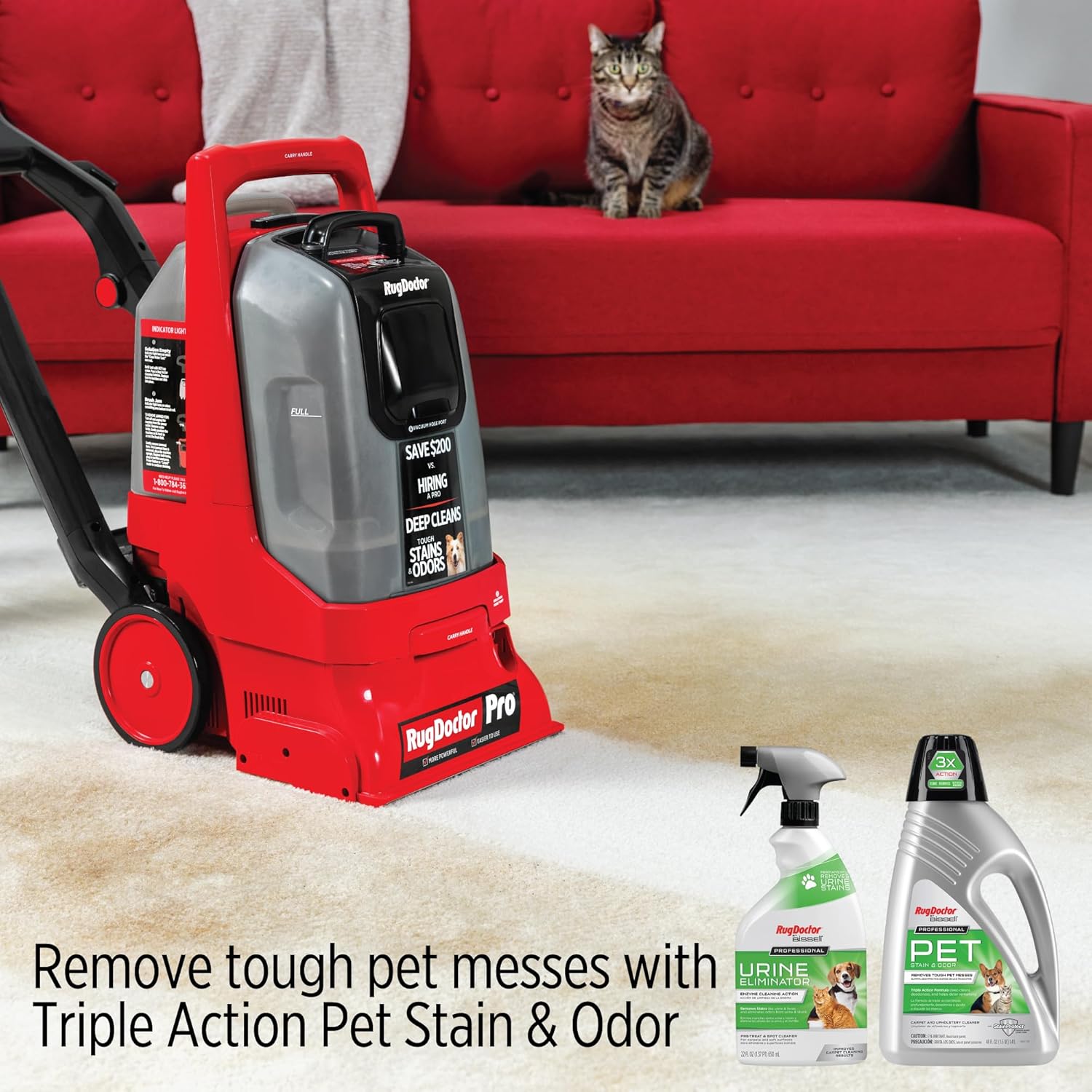 Rug Doctor Pro Deep Commercial Carpet Cleaner with Pet Bundle