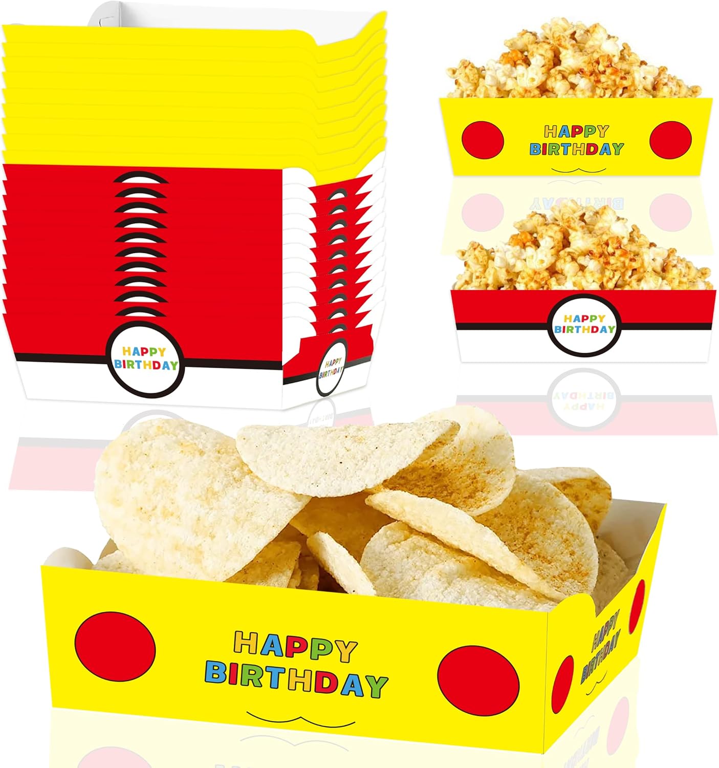 Cartoon Theme Paper Food Trays 24pcs for Anime Party