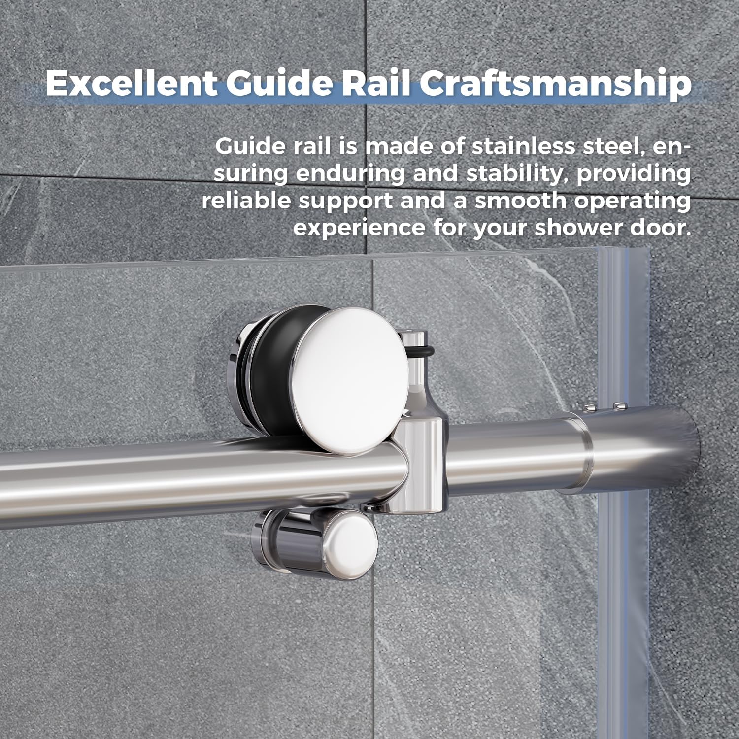 DELAVIN Frameless Shower Door 56-59 x 75